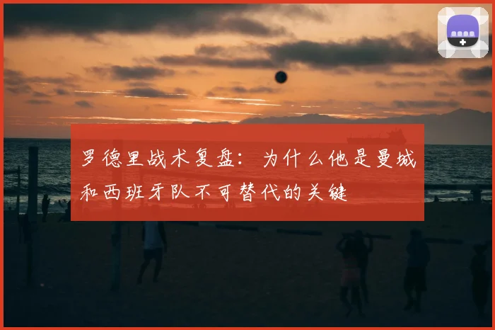 罗德里战术复盘：为什么他是曼城和西班牙队不可替代的关键